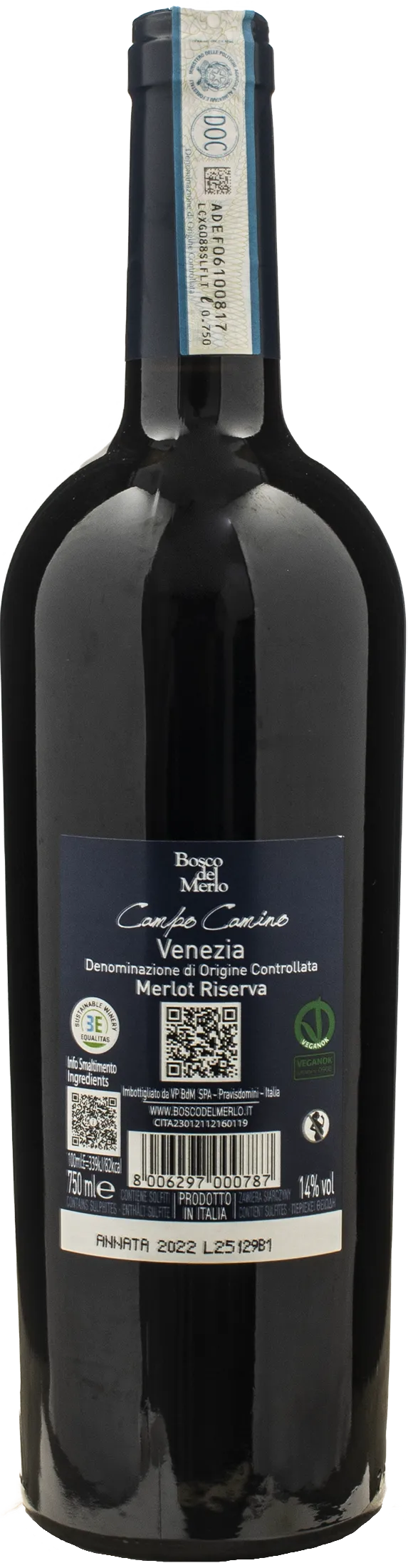 Bosco del Merlo Campo Camino Merlot Riserva 2022