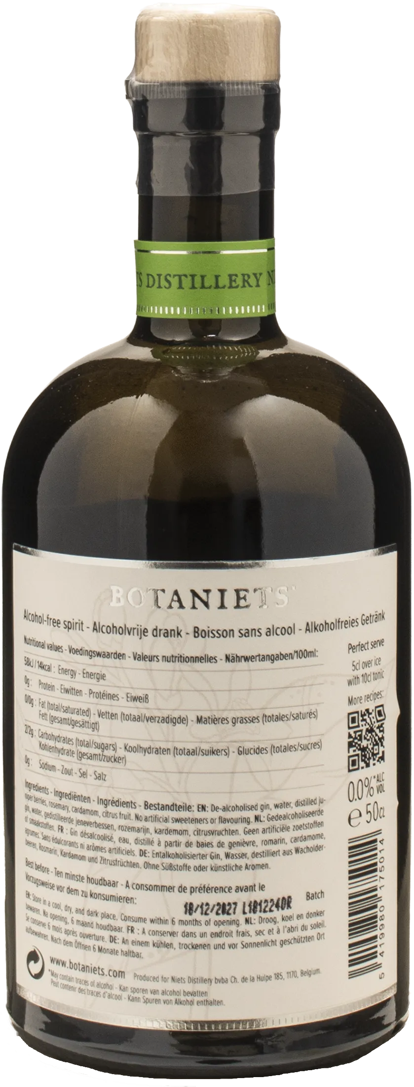 Botaniets Gin Zero Alcol Original 0.5L