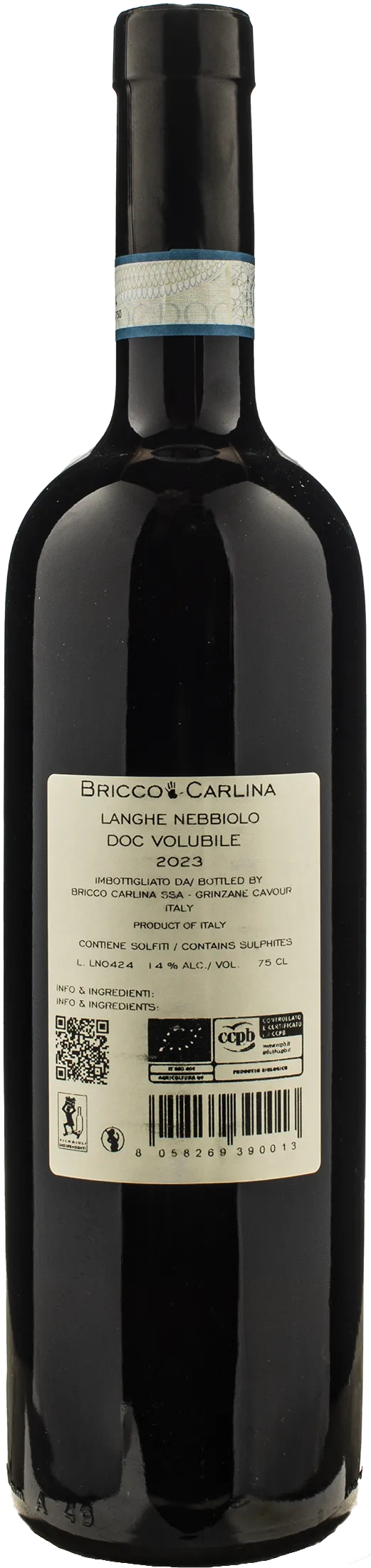 Bricco Carlina Langhe Nebbiolo Volubile 2023