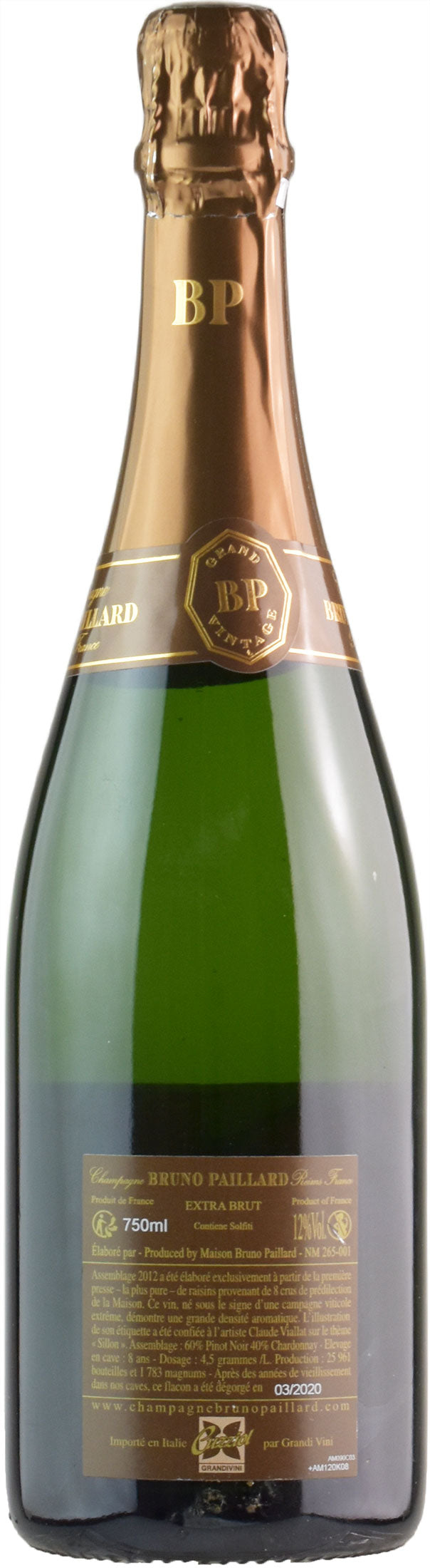 Bruno Paillard Champagne Assemblage Extra Brut 2012