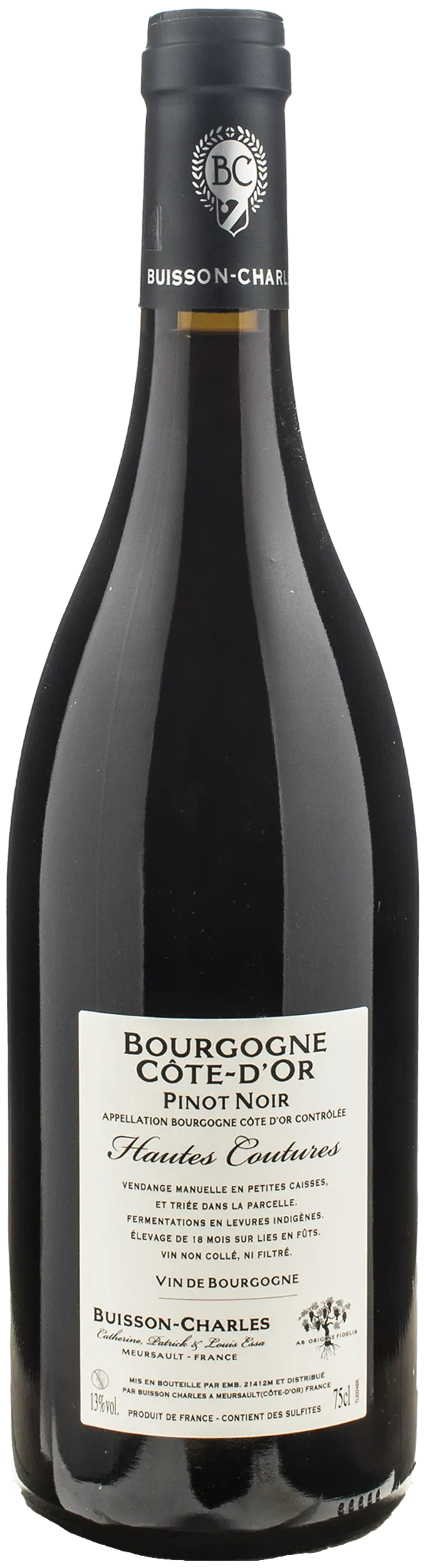 Buisson Charles Bourgogne Pinot Noir Hautes Coutures 2022