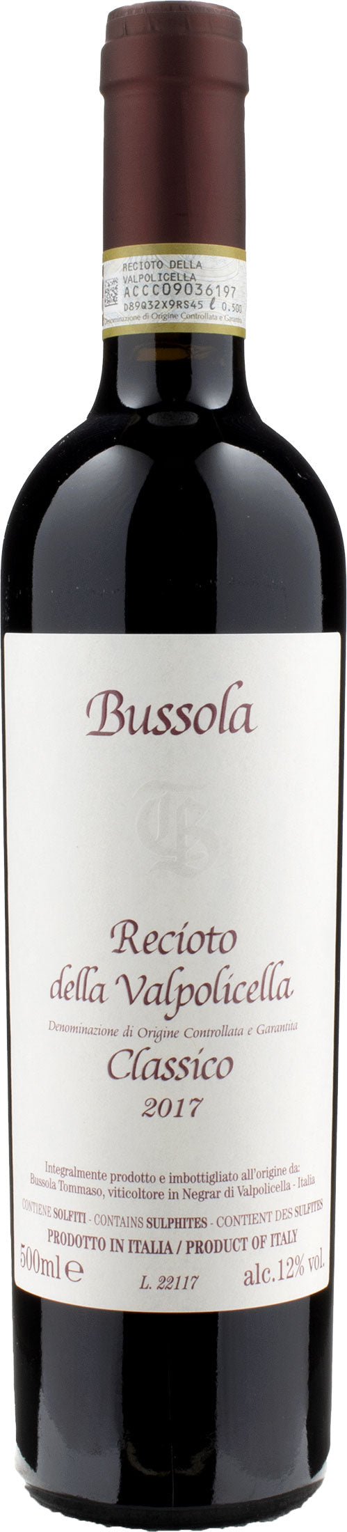 Bussola Recioto della Valpolicella Classico 0.5L 2017