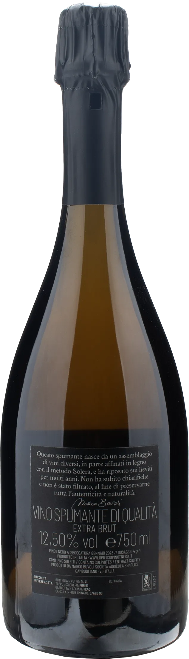 Buvoli Tre Blanc De Noirs Metodo Classico Extra Brut