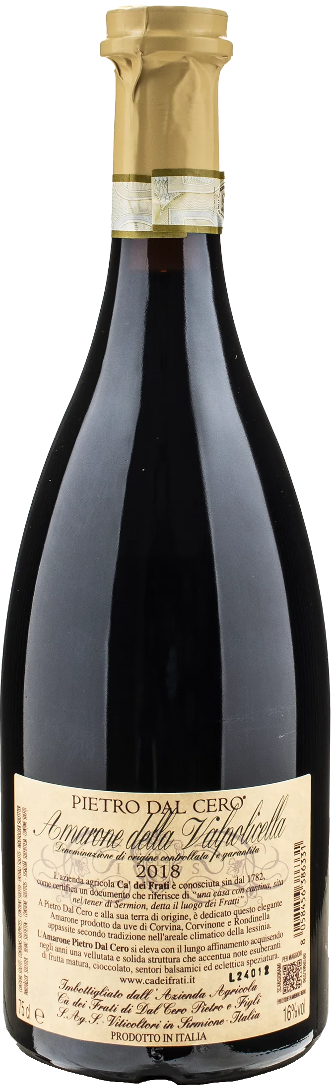 Ca dei Frati Amarone della Valpolicella Pietro Dal Cero 2018