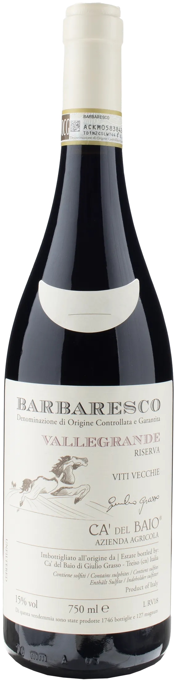 Ca del Baio Barbaresco Vallegrande Riserva Viti Vecchie 2018