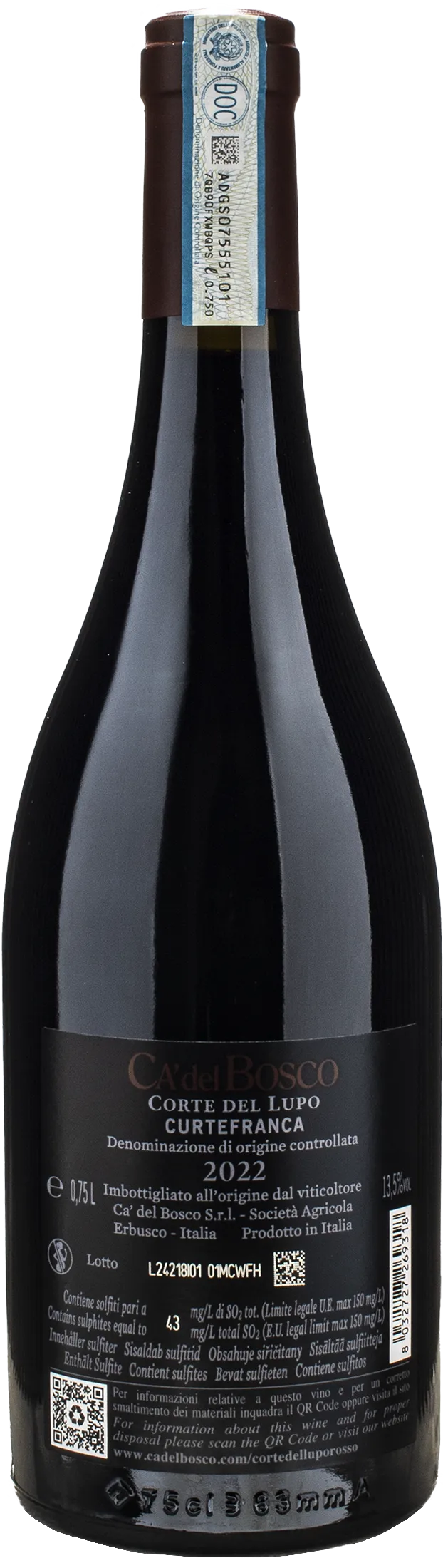 Ca' del Bosco Curtefranca Corte del Lupo Rosso 2022