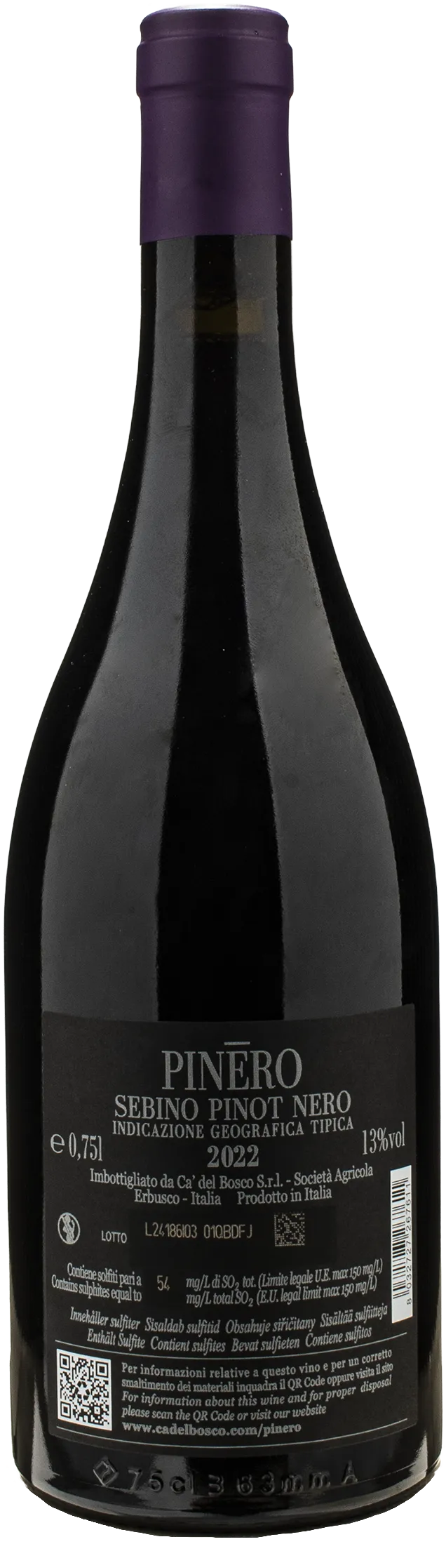 Ca' del Bosco Sebino Pinot Nero Pinero 2022