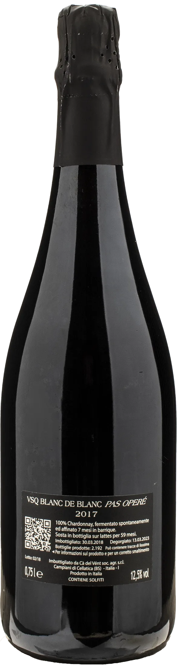 Ca del Vent Blanc de Blancs Pas Opere 2017