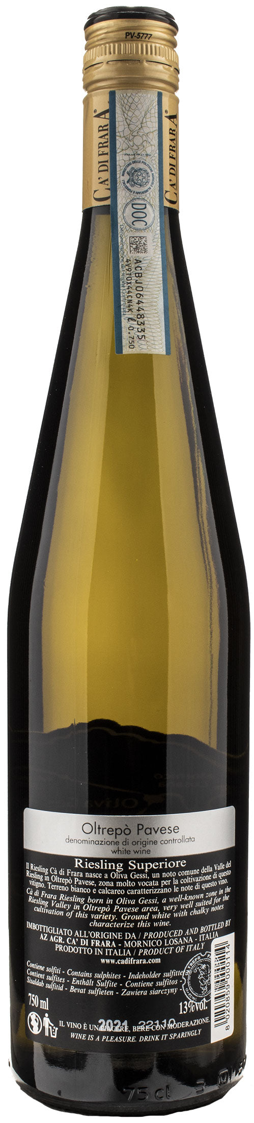 Ca' di Frara Riesling Superiore Etichetta Nera 2021