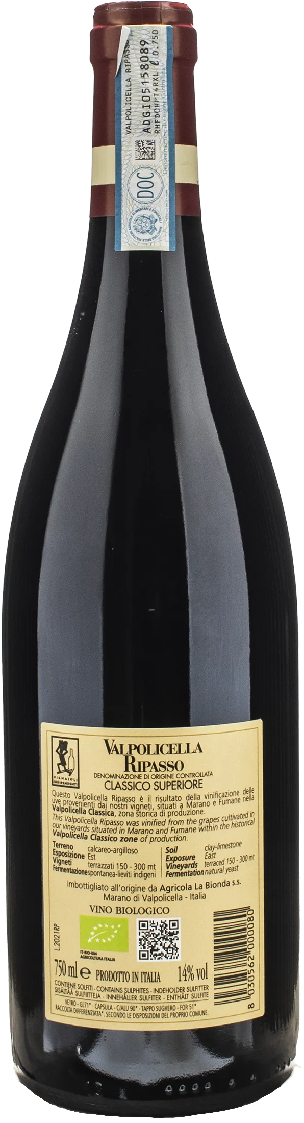 Ca La Bionda Valpolicella Classico Ripasso Superiore Malavoglia 2021