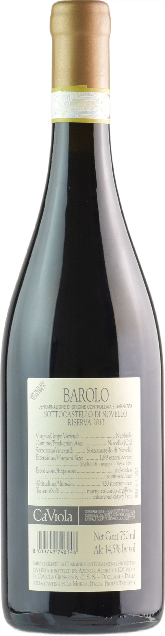 Ca Viola Barolo Sottocastello di Novello Riserva 2013