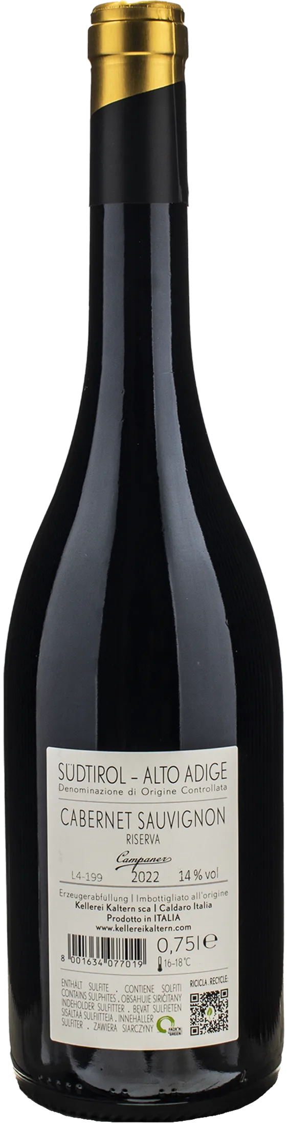 Caldaro Cabernet Sauvignon Riserva Campaner 2022