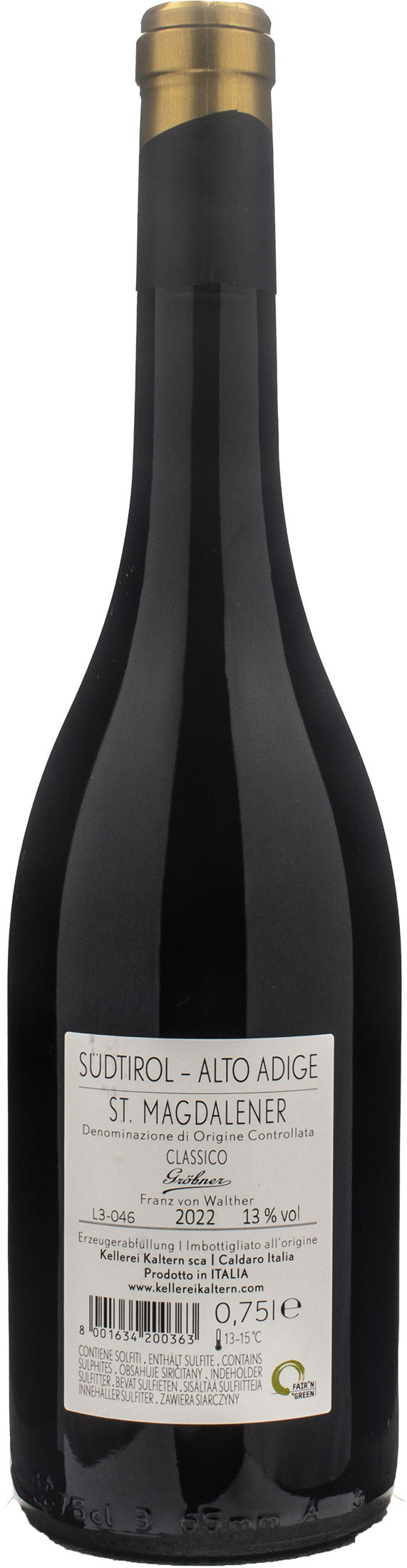 Caldaro Grobner St Magdalener Classico 2022