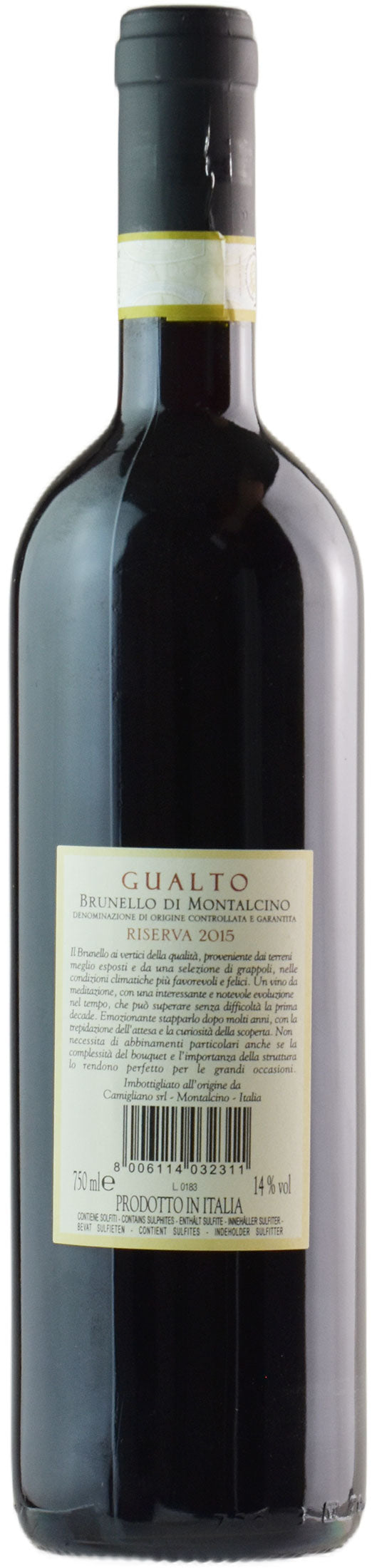 Camigliano Brunello di Montalcino Gualto Riserva 2015
