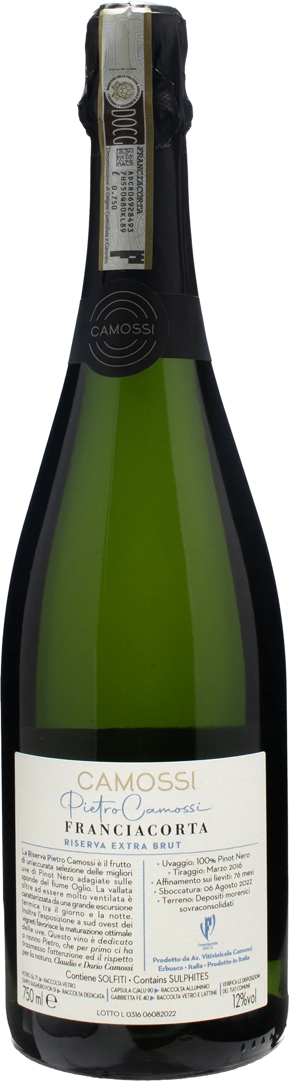 Camossi Franciacorta Pietro Camossi Extra Brut Riserva 2015