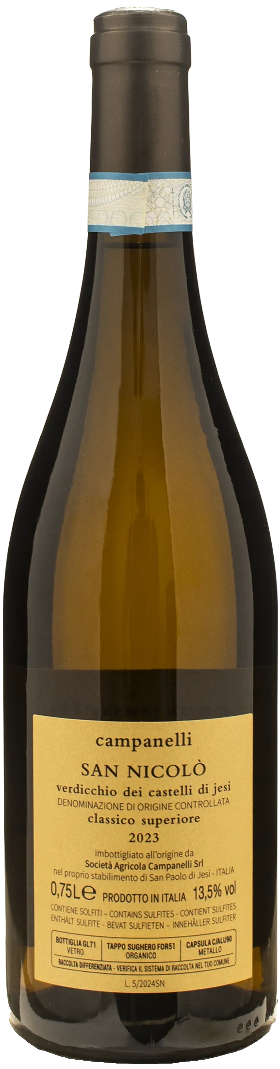 Campanelli Verdicchio dei Castelli di Jesi Classico Superiore San Nicolo 2023