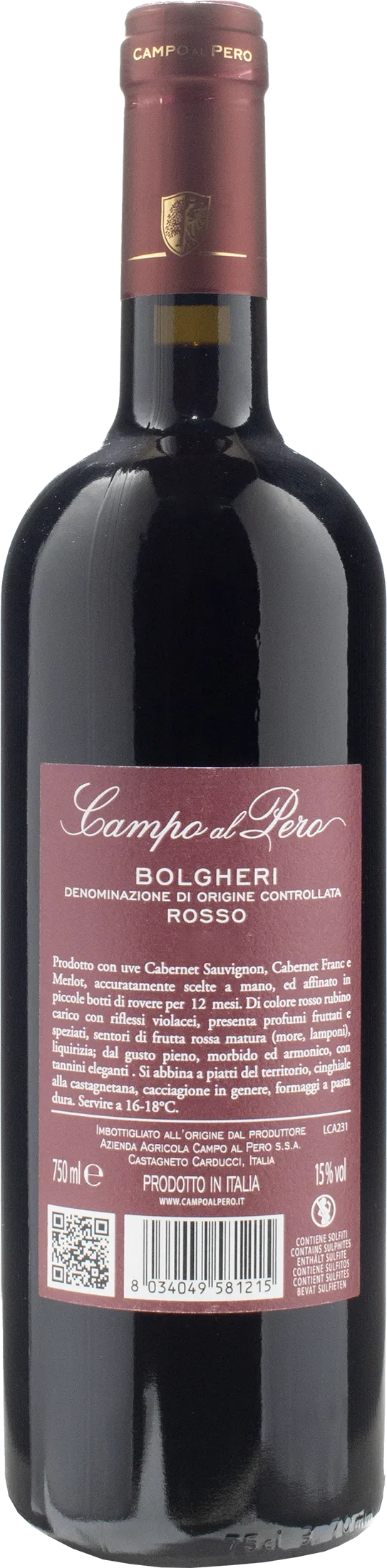 Campo al Pero Bolgheri Rosso 2021
