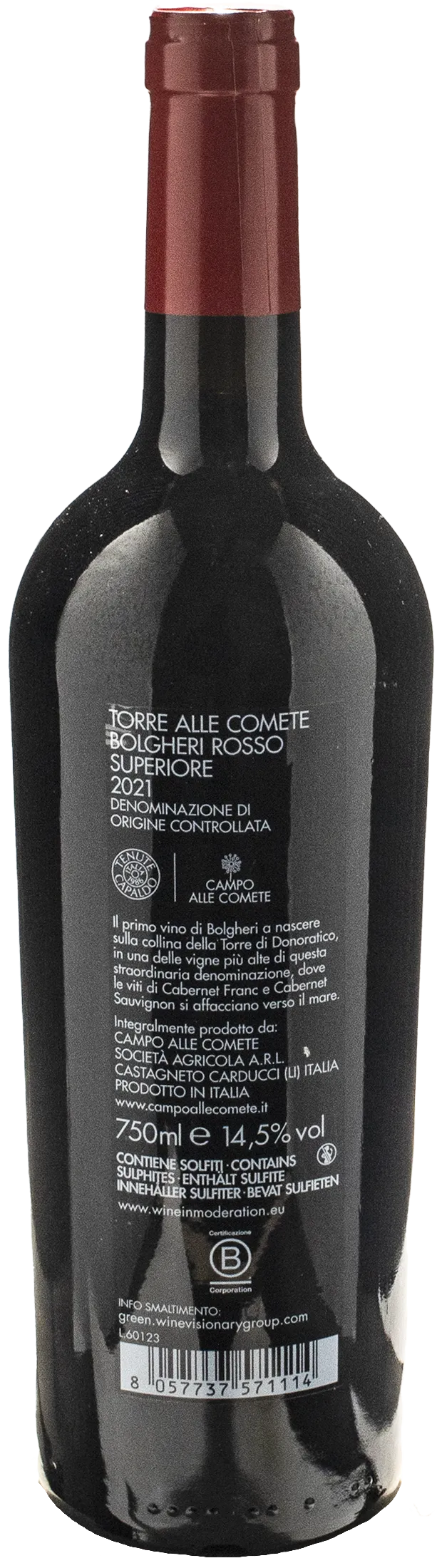 Campo alle Comete Bolgheri Superiore Torre alle Comete 2021