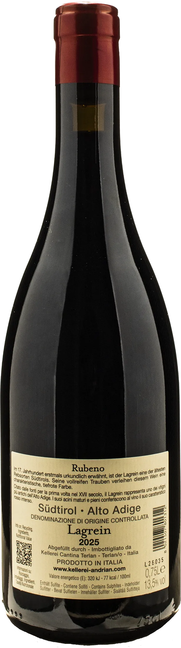 Cantina Andriano Lagrein Rubeno 2025