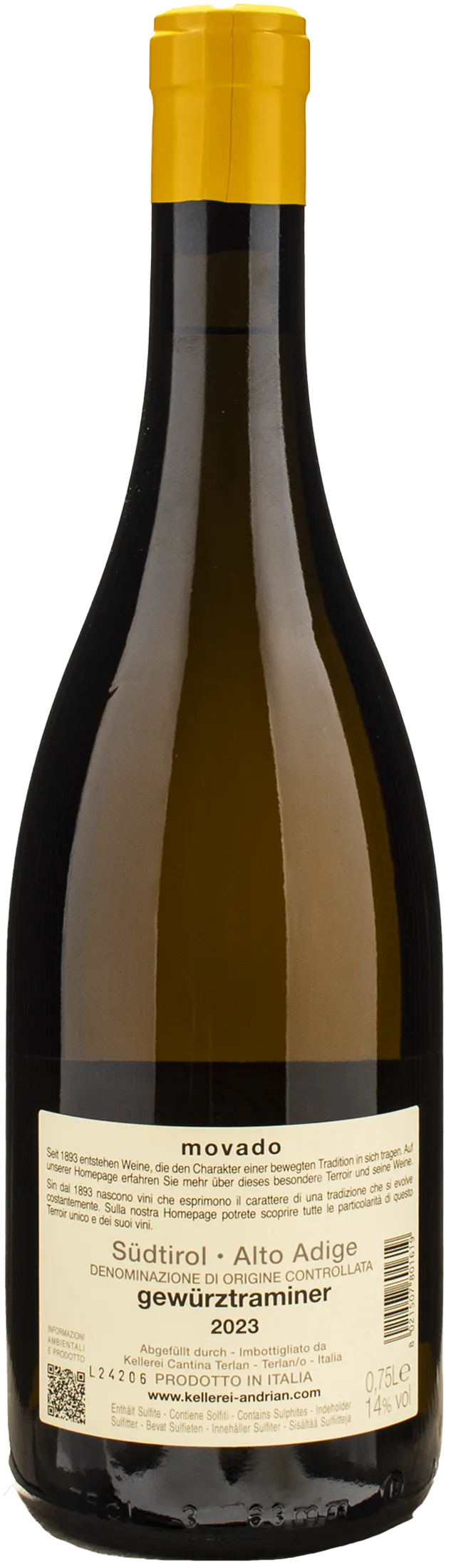 Cantina Andriano Movado Gewurztraminer 2023