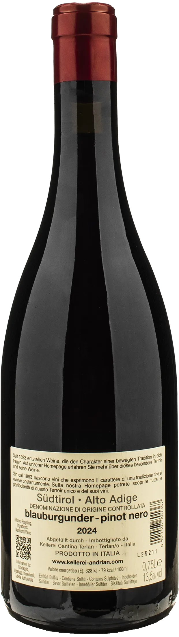 Cantina Andriano Pinot Noir 2024