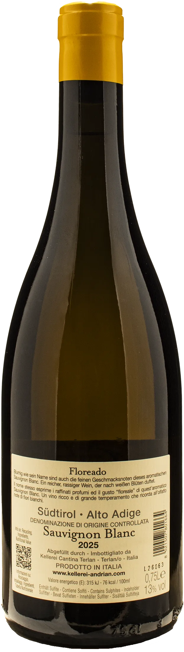Cantina Andriano Sauvignon Blanc Floreado 2025