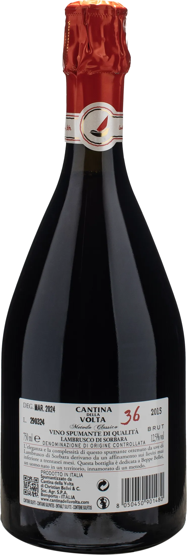 Cantina della Volta 36 Lambrusco di Sorbara Metodo Classico 2015