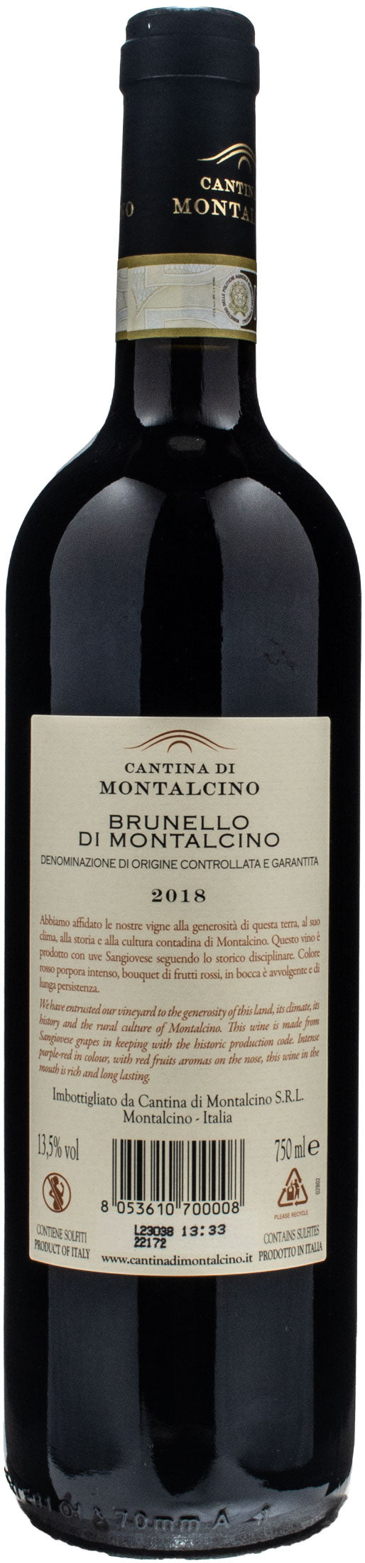 Cantina di Montalcino Brunello Montalcino 2018