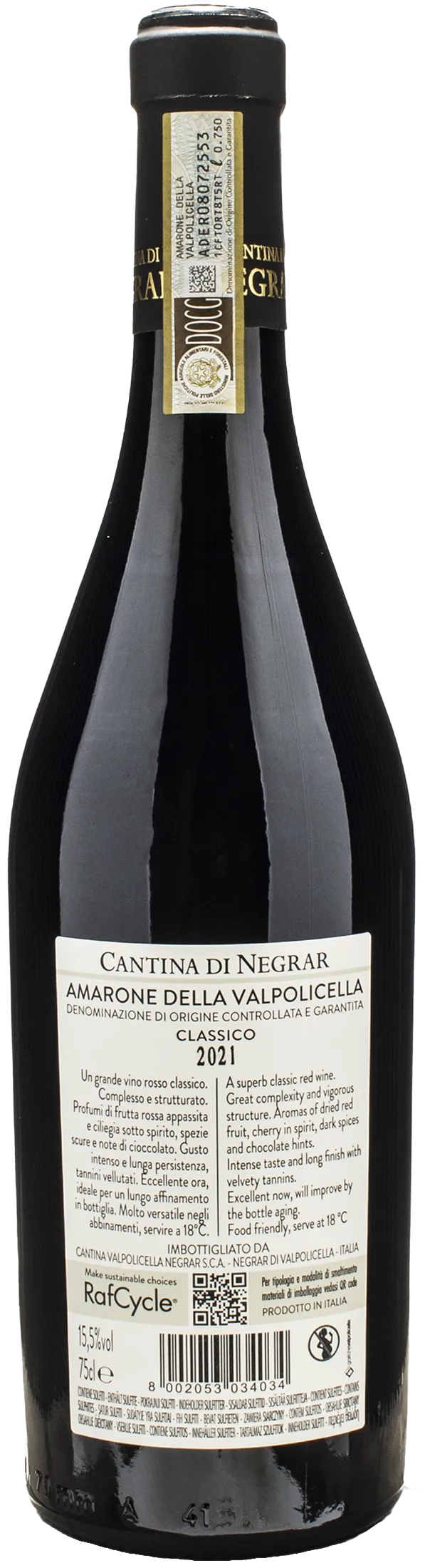Cantina di Negrar Amarone della Valpolicella Classico 2021