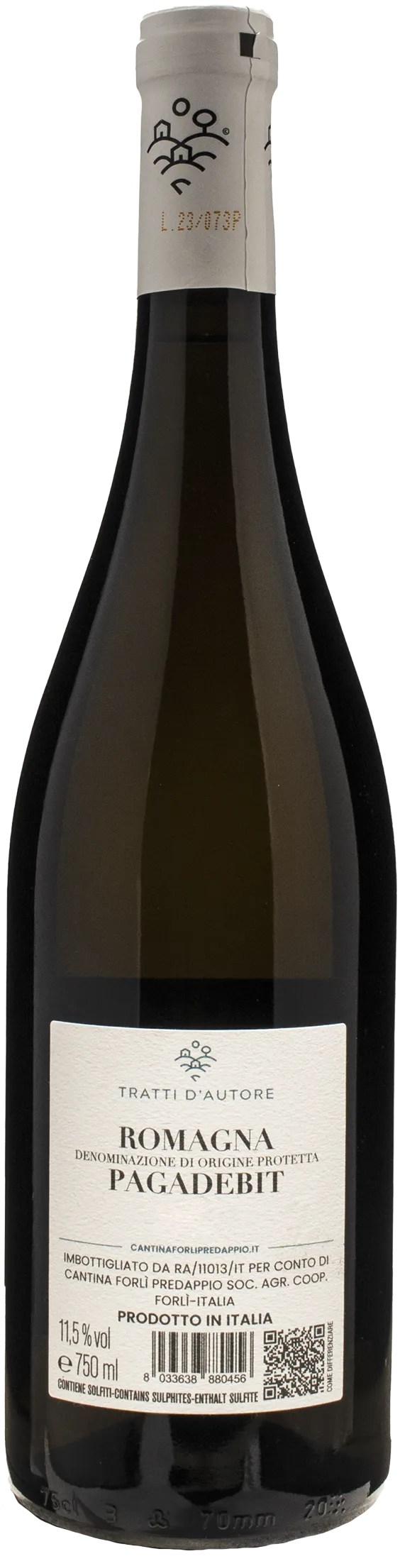 Cantina Forlì Predappio Tratti D'Autore Pagadebit 2022