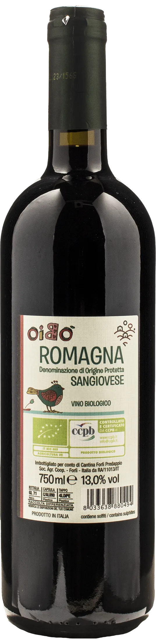 Cantina Forlì Predappio Sangiovese Oibò 2022