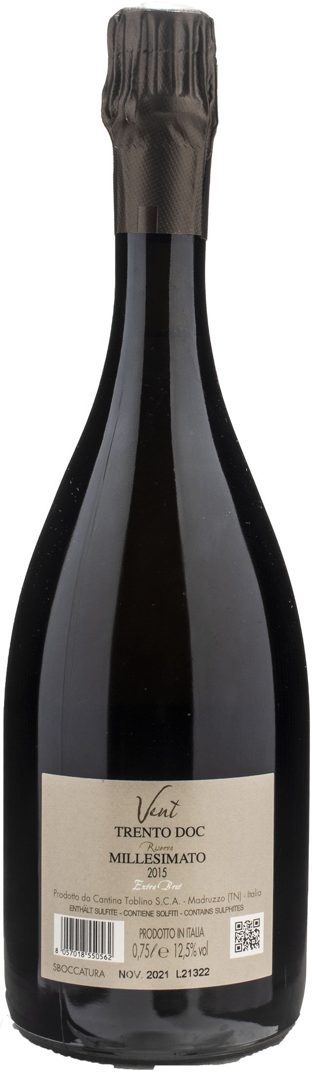 Cantina Toblino Trento Riserva Vent Extra Brut 2015