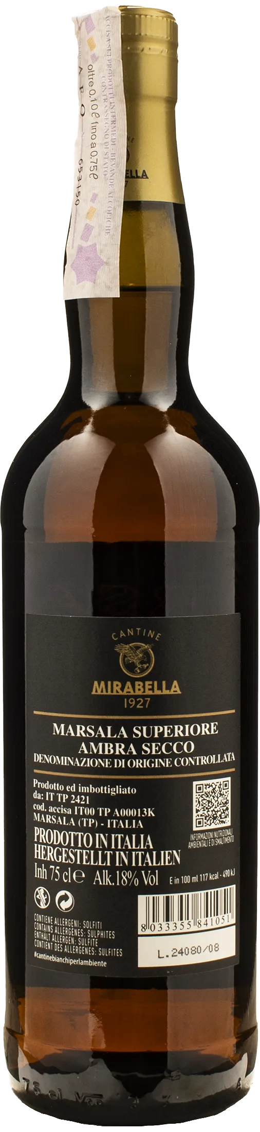 Cantine Mirabella Marsala Superiore S.O.M. Ambra Secco