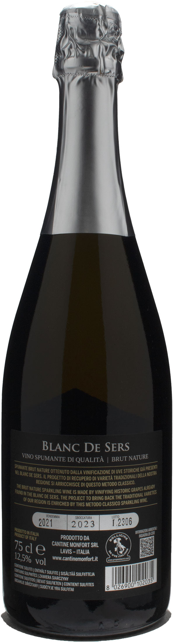 Cantine Monfort Blanc de Sers Brut Nature 2021