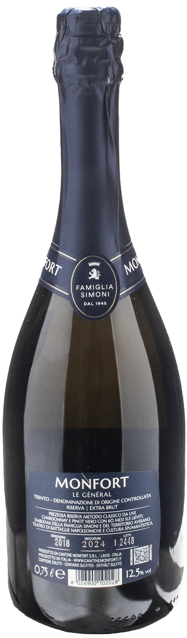 Cantine Monfort Trento Riserva Le General Dallemagne Extra Brut 2018