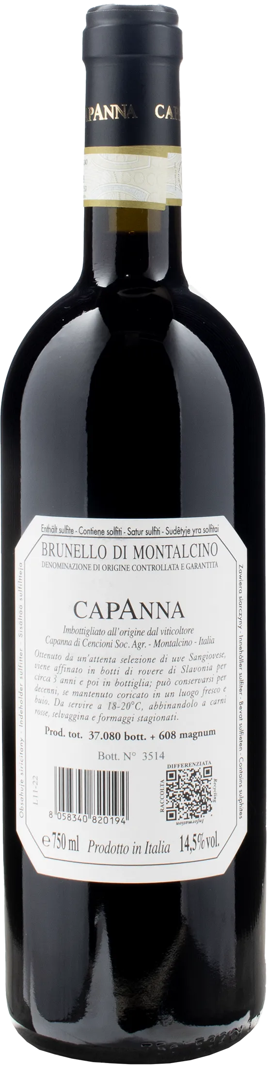 Capanna Brunello di Montalcino 2019