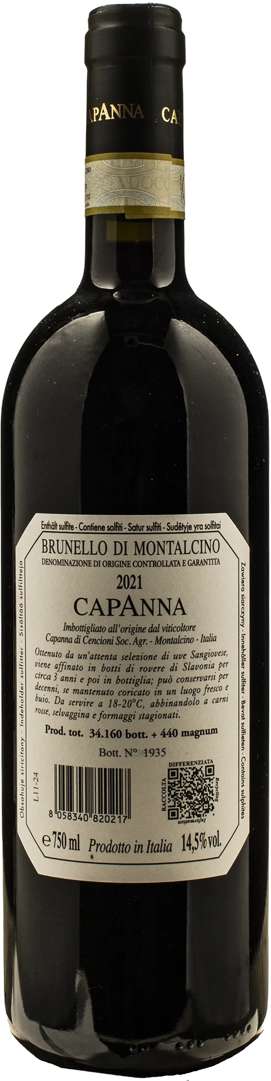 Capanna Brunello di Montalcino 2021