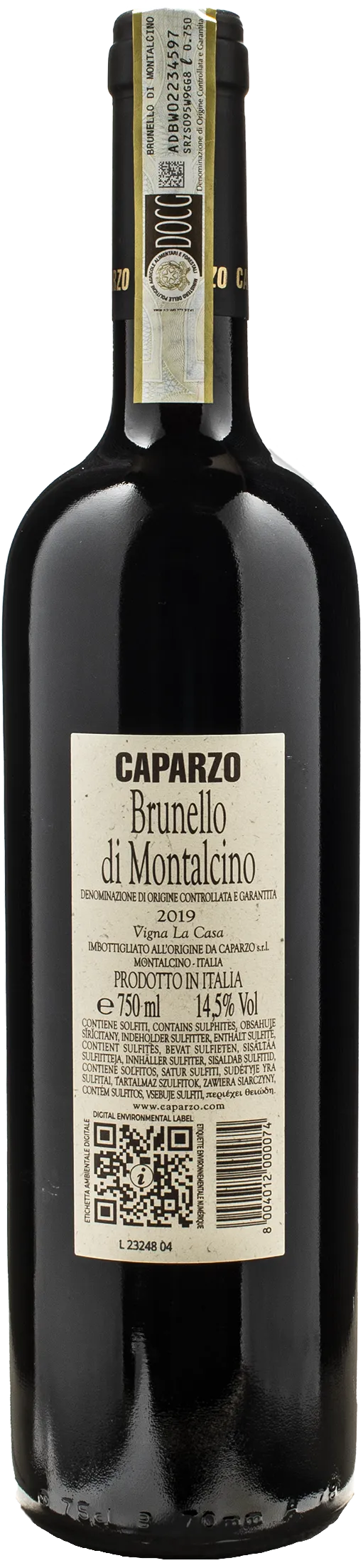 Caparzo Brunello di Montalcino vigna La Casa 2019