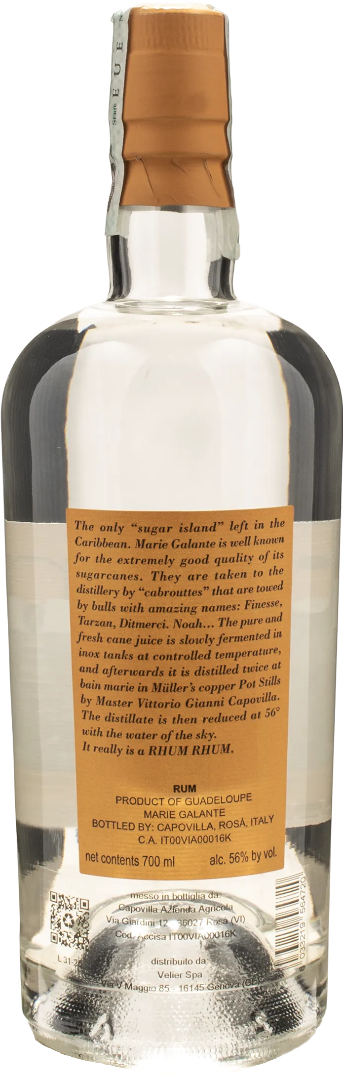 Capovilla Rhum Rhum Bianco PMG 56° 0.7L