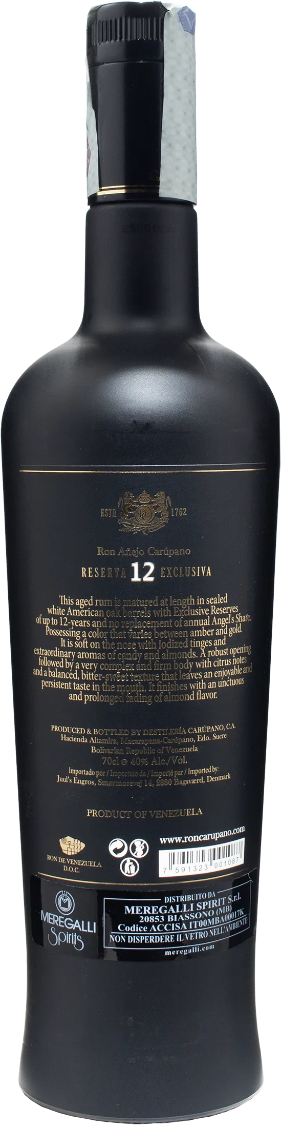 Carupano Ron Anejo Reserva 12 Esclusiva 0.7L