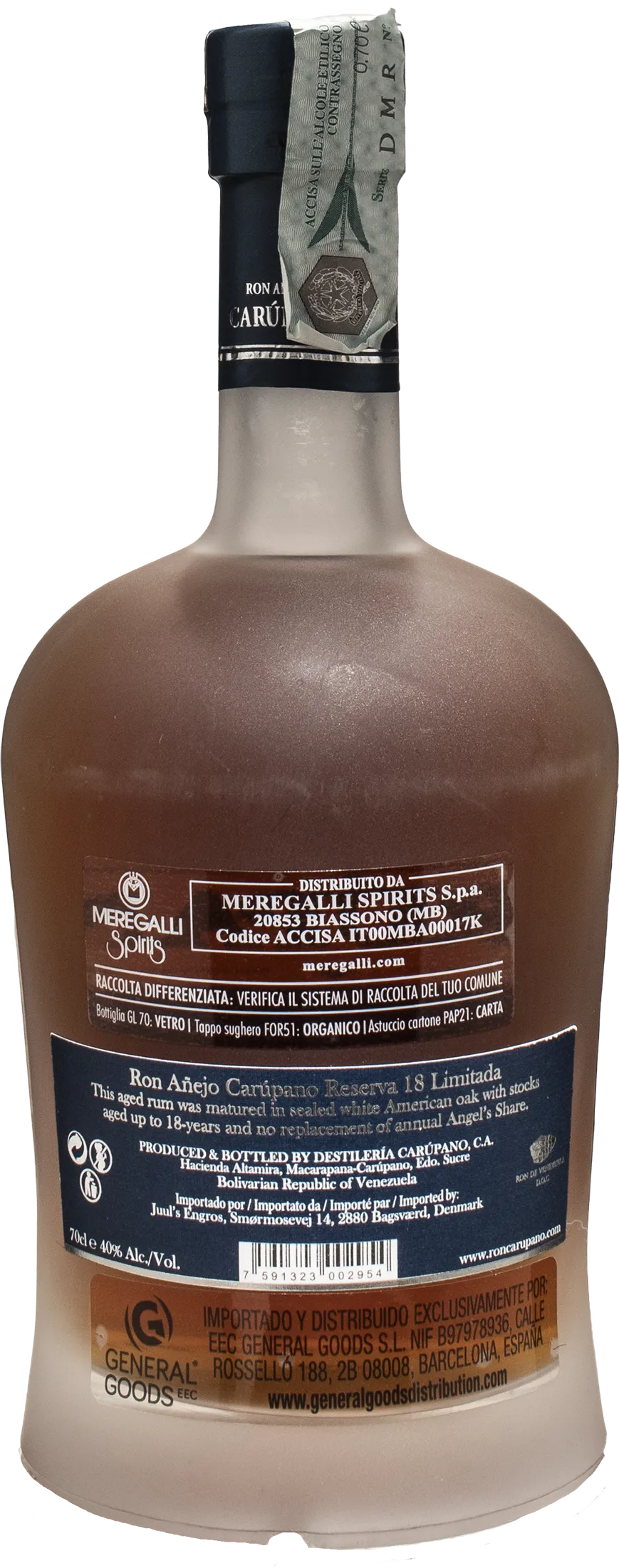 Carupano Ron Anejo Reserva Limitada 18 0.7L