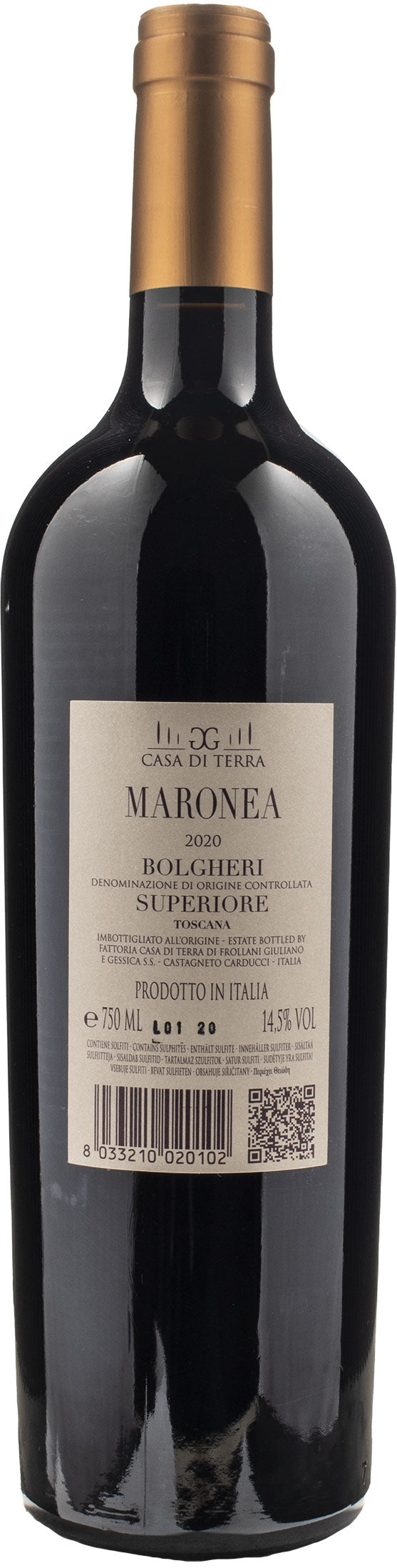 Casa di Terra Bolgheri Superiore Maronea 2020