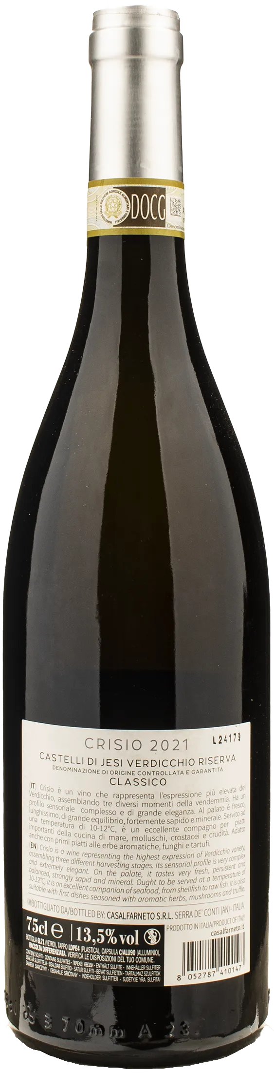 CasalFarneto Verdicchio dei Castelli di Jesi Classico Riserva Crisio 2021