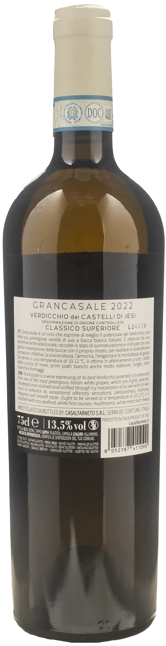 CasalFarneto Verdicchio dei Castelli di Jesi Classico Superiore Grancasale 2022