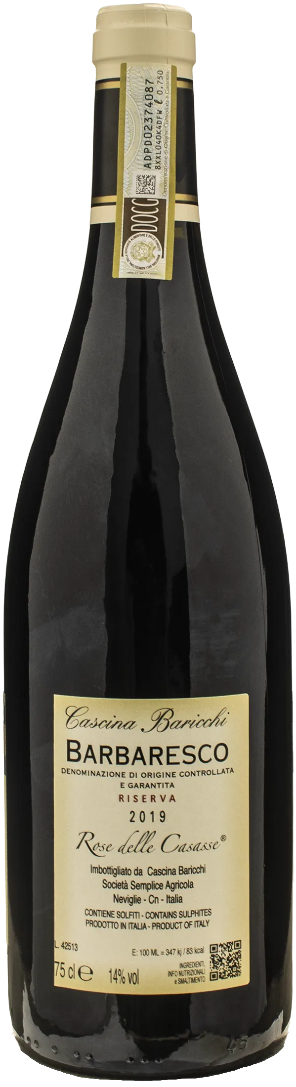 Cascina Baricchi Barbaresco Riserva Rosa delle Casasse 2019