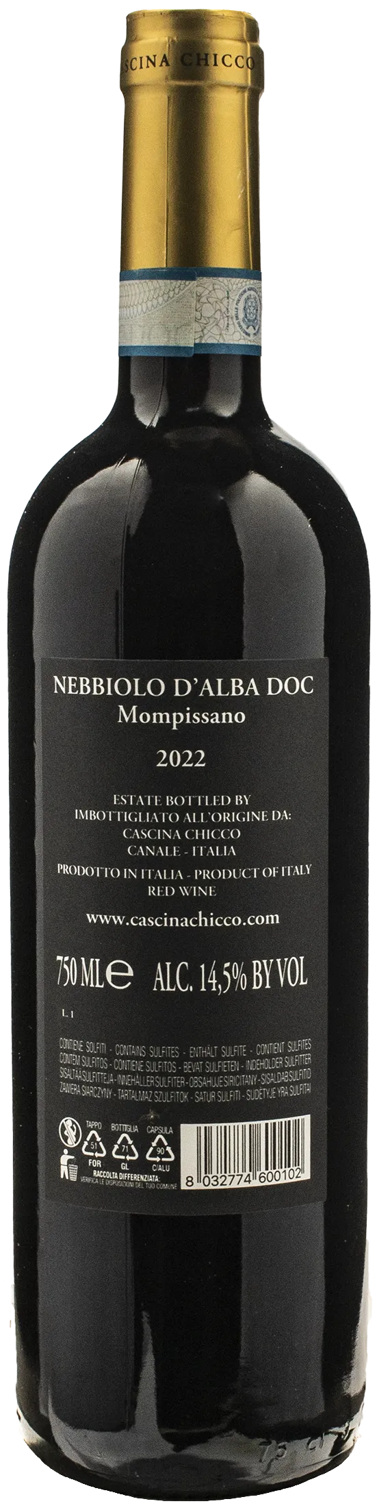 Cascina Chicco Nebbiolo d'Alba Mompissano 2022