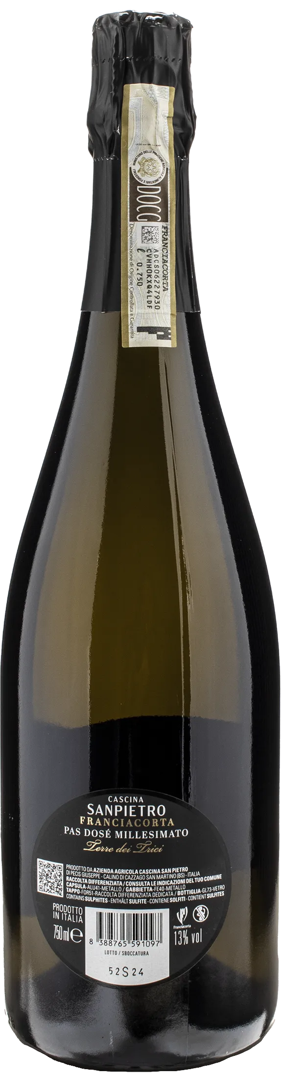 Cascina San Pietro Franciacorta Pas Dose Cuvee Terre dei Trici 2019