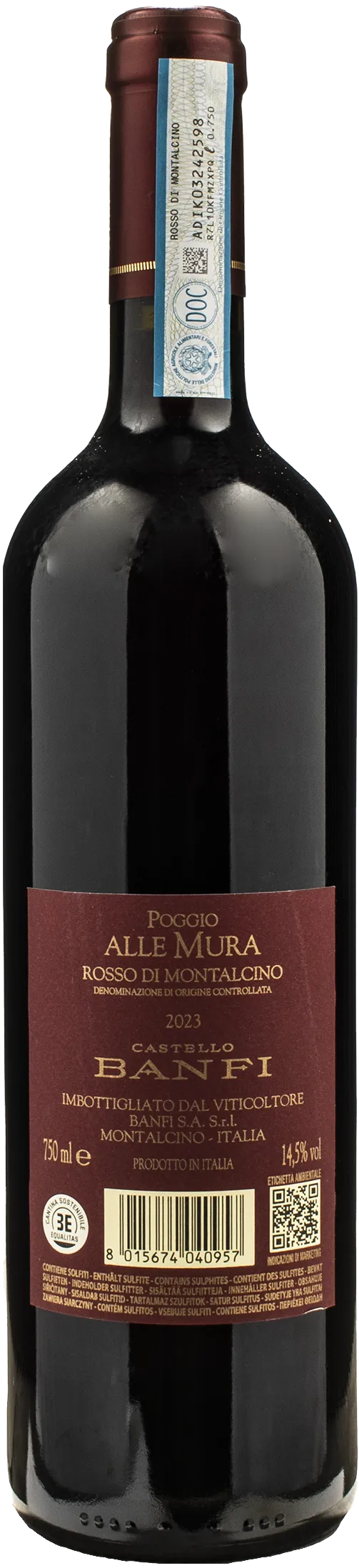 Castello Banfi Rosso di Montalcino Poggio alle Mura 2023