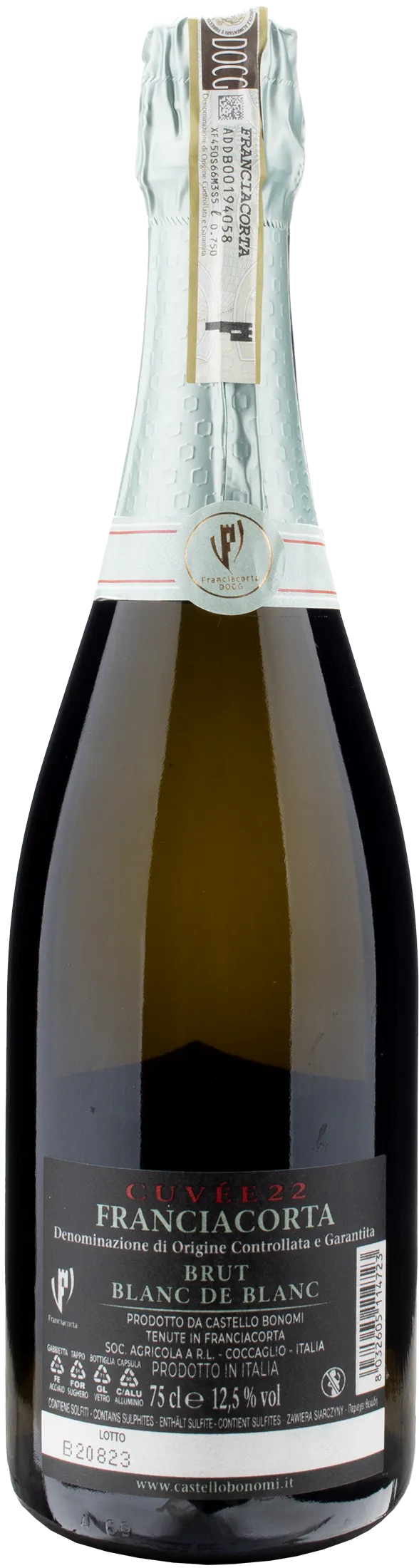 Castello Bonomi Franciacorta Blanc de Blanc Brut Cuvee 22