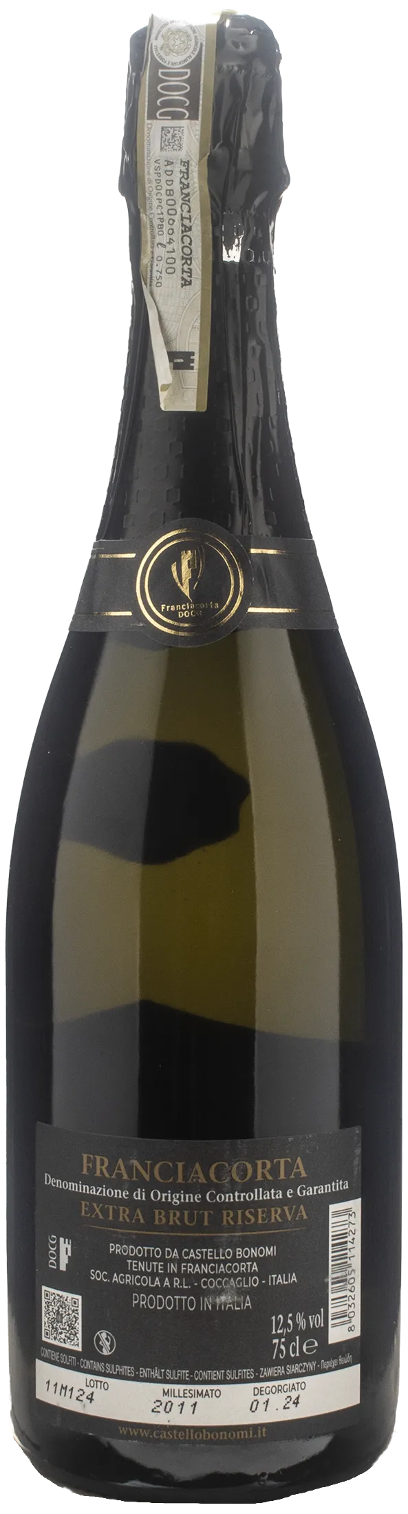 Castello Bonomi Franciacorta Etichetta Nera Extra Brut Riserva Lucrezia 2011